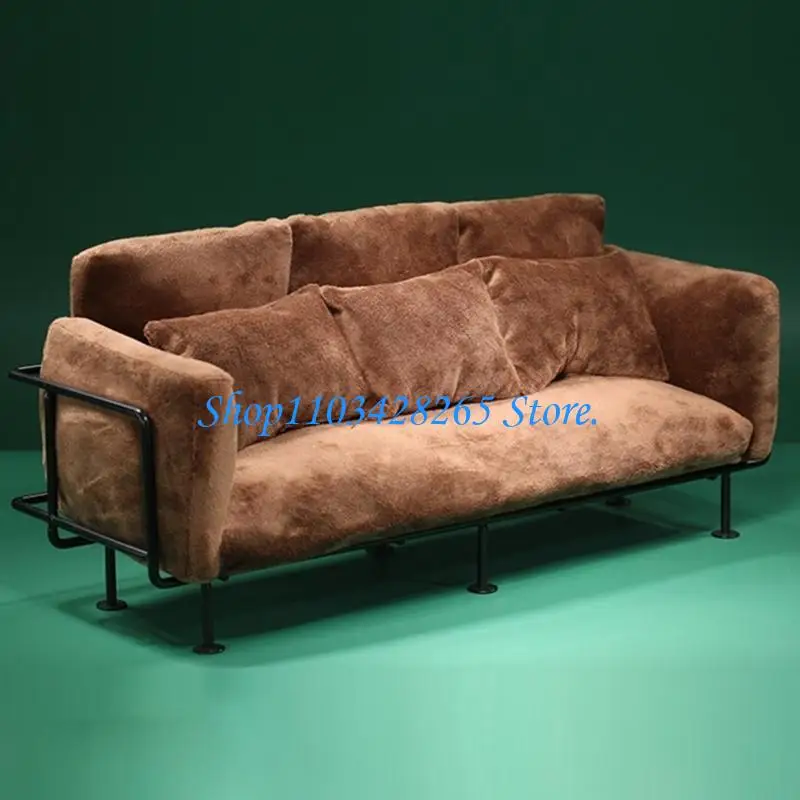 Figurina del modello divano in miniatura con struttura in ferro rinforzata per display soggiorno da 1/6 bambola da casa g2te