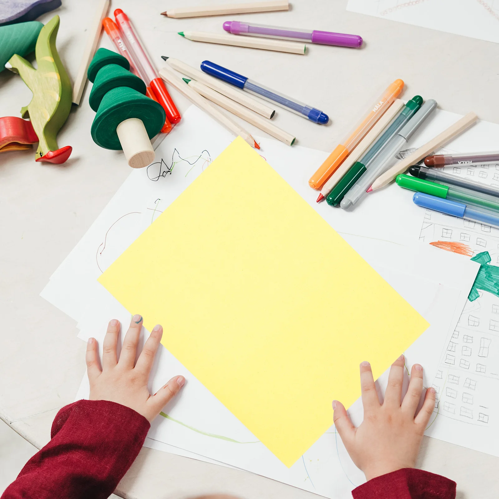 20 قطعة من ورق الرسم الملون ذو السطح الأملس للأطفال، لوازم فنية ذاتية الصنع للرسم واللوازم الفنية #4