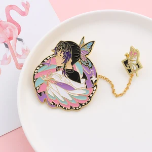 İblis Avcısı Shinobu Zinciri, Broş Pin, Metal, Anime, Rozet, Aksesuarlar, tasarım, Kapüşonlu, Mevcut ve Anime Hayranları için şık ve Takı İlk 10 satış, sırt çantası tanluhu-no. 8