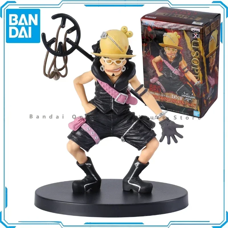 Bandai BANPRESTO DXF asli dalam stok asli satu bagian figur aksi Usopp merah mainan animasi hadiah Model kolektor Anime hobi asli