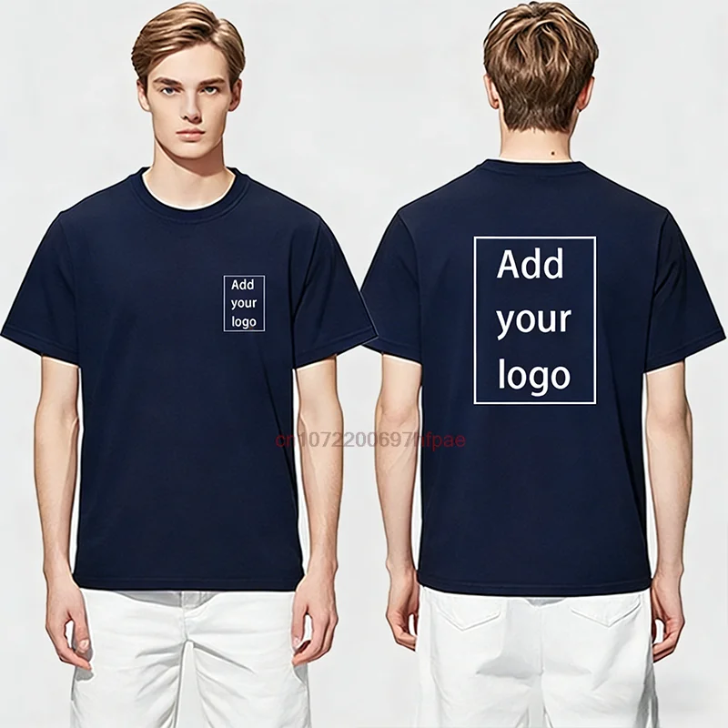 Personalized Men Tshirt Add Your Message Here Premium Cotton Comfortable Unisex Teeshirt Summer Top Fashion Perfect Gift