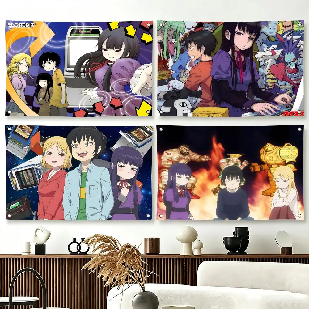 Anime Hi Score Girl Flags  For Living Room Home Dorm Decor Wall Outdoor Camping Party Banner Gifts