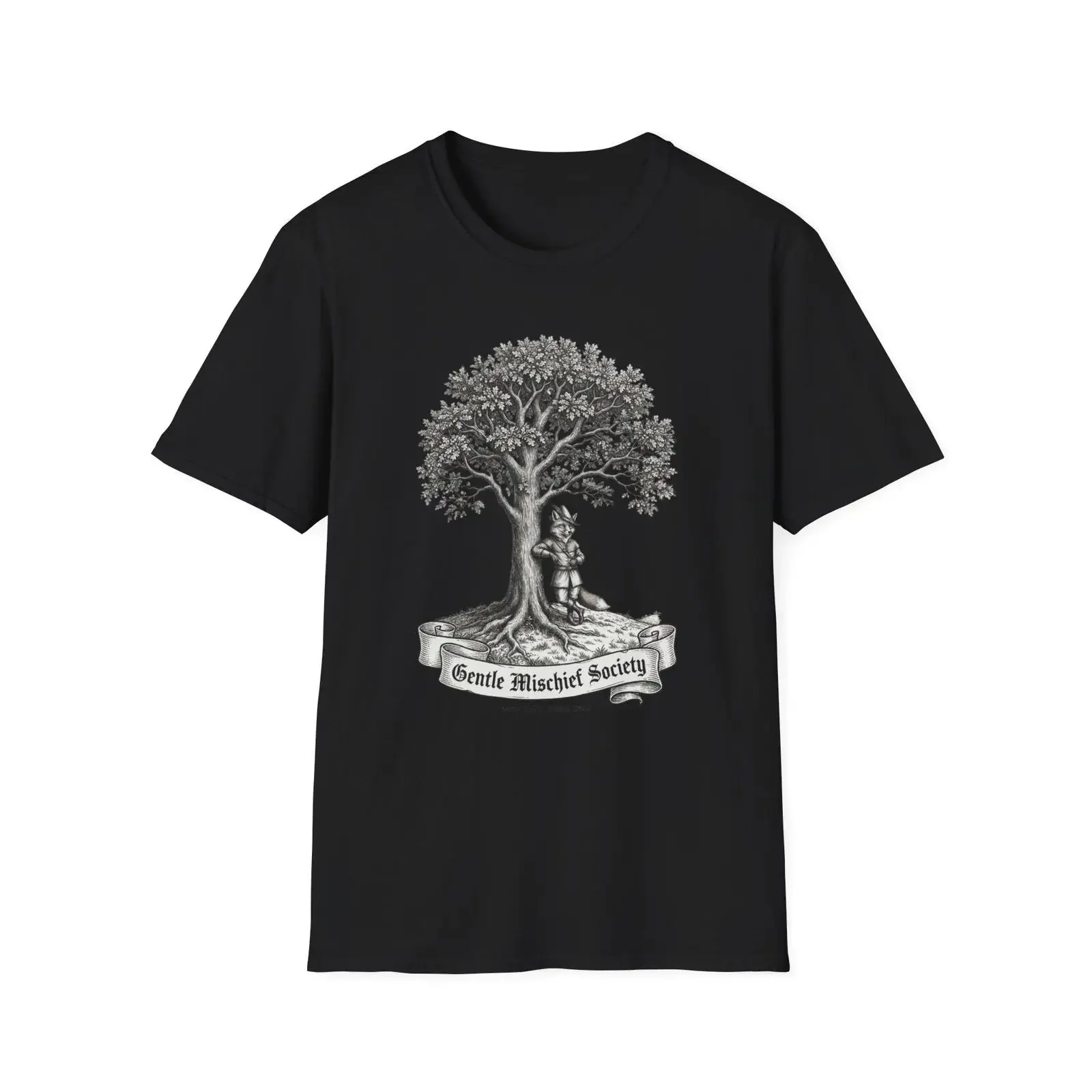 Gentle Mischief Society T Shirt Cottagecore Statue Illustration vintage Washed Stretched Top For Everyday Wear streetwear