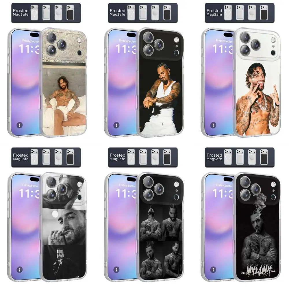 

Singer M-Maluma Phone Case For iPhone 11,12,15,14,13,17,16,Pro,Plus,E,Max,Air,Mini Magnetic Magsafe Frosted Clear