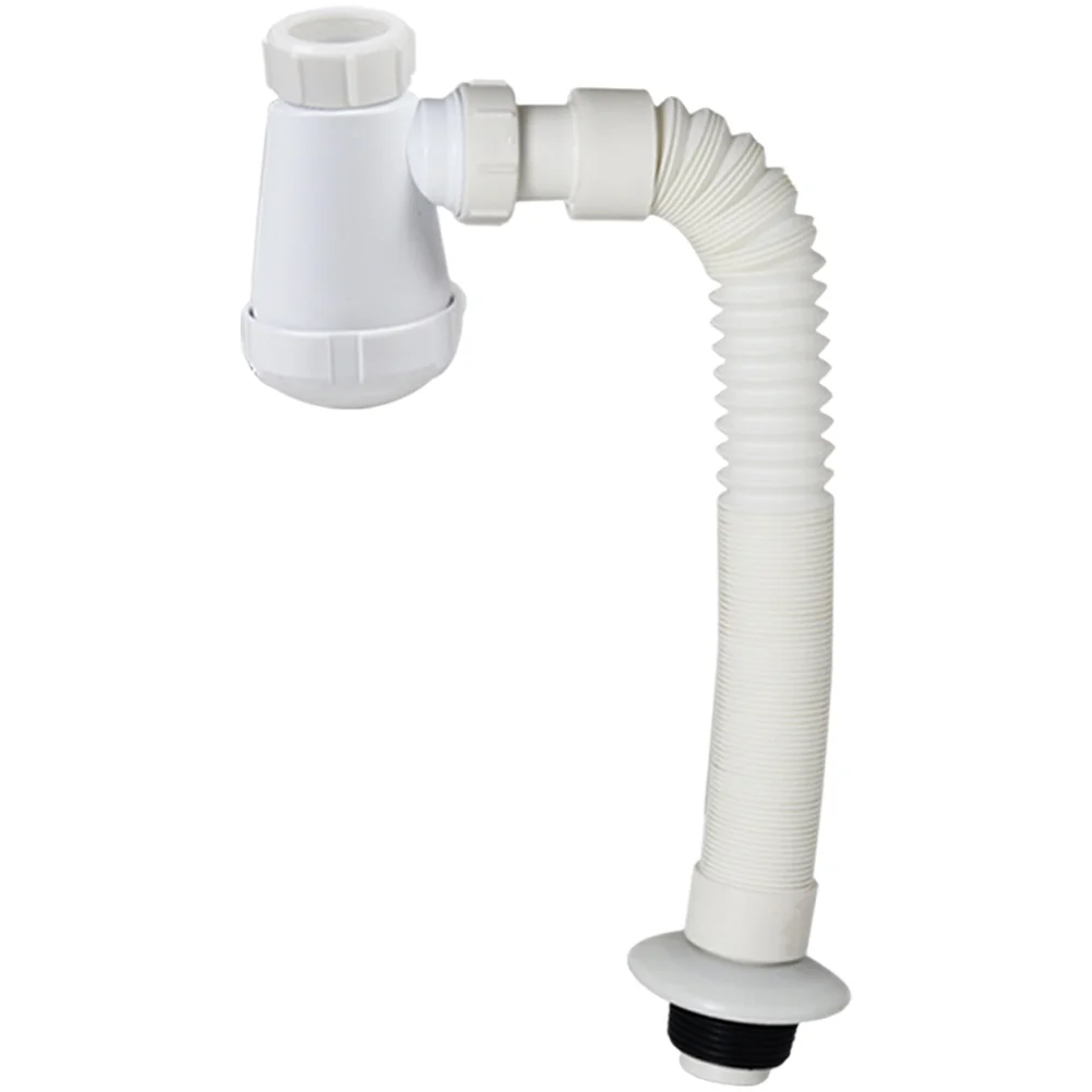 

Flexible Basin Sink Drain Hose With Anti-odor Trap Adjustable Waste Pipe For Bathroom Vanity Wash Basin Replacement