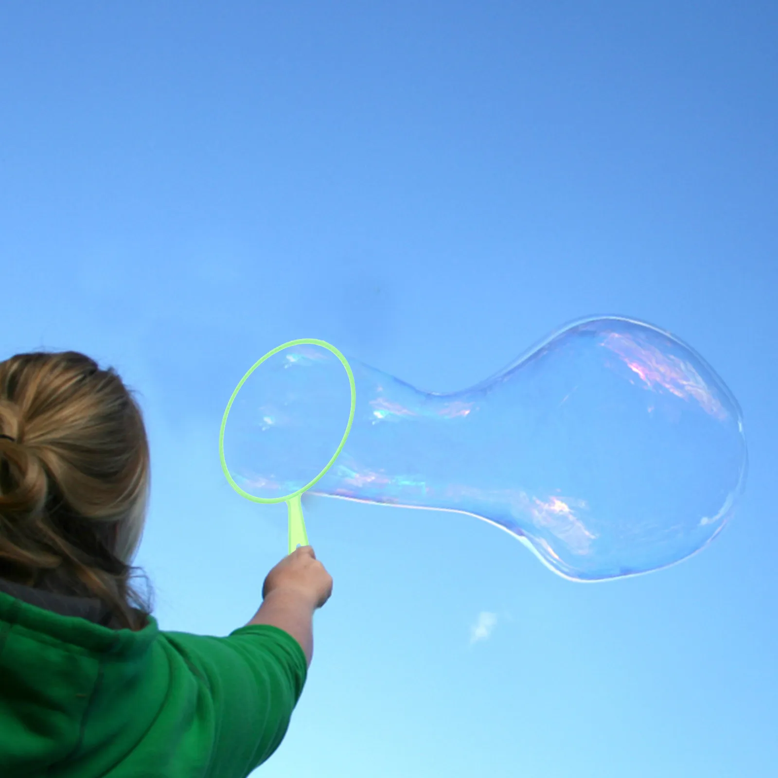 

1Set Bubble Wands Kit with Tray Children Bubble Maker ABS Sturdy Handle Easy Grip Different Sizes Large Bubbles Backyard Summer