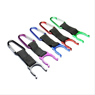 

2 pcs Aluminum Carabiner Drink water Bottle Buckle Hook Holder Clip Camping Hiking Key Chain Multi-color