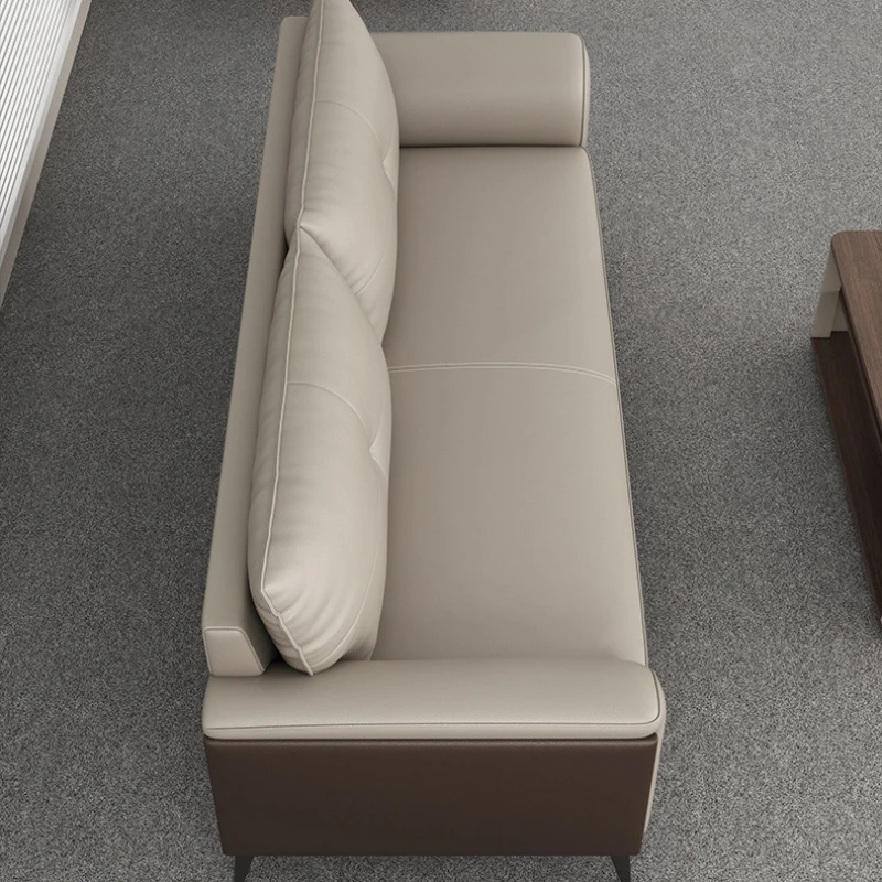 Pu Leather Durable Office Sofas Sleek Fashionable Minimalist Design Office Sofas Leaders Work Office Furniture Ambony Seza XYOS