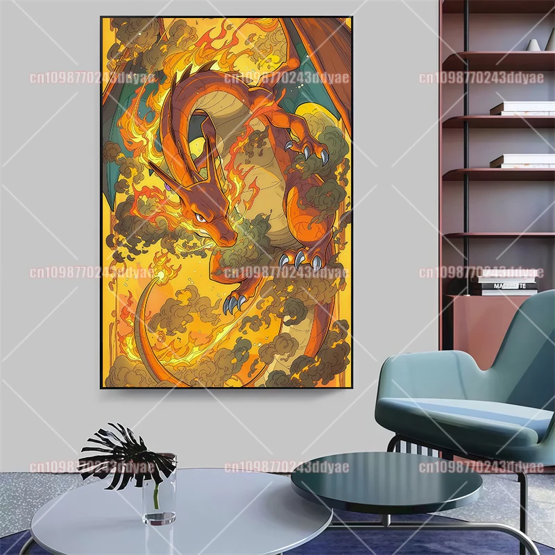 

Pokemon Anime HD Cartoon Poster Picture Art Watercolor Print Canvas Painting Children's Home Bedroom Wall Decoration Gift