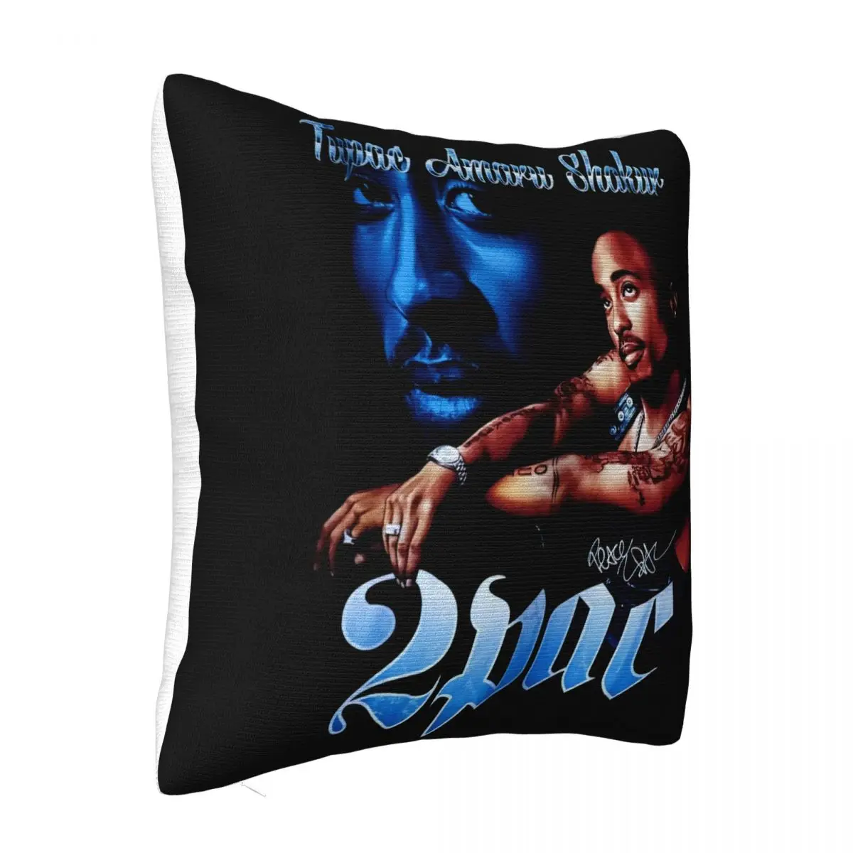 Vintage 90S 2Pac Tupac Shakur Long Beach Navy 23 L819 Woman Spring Humour Splicing Original Cartoon Farmhouse Pillow Case