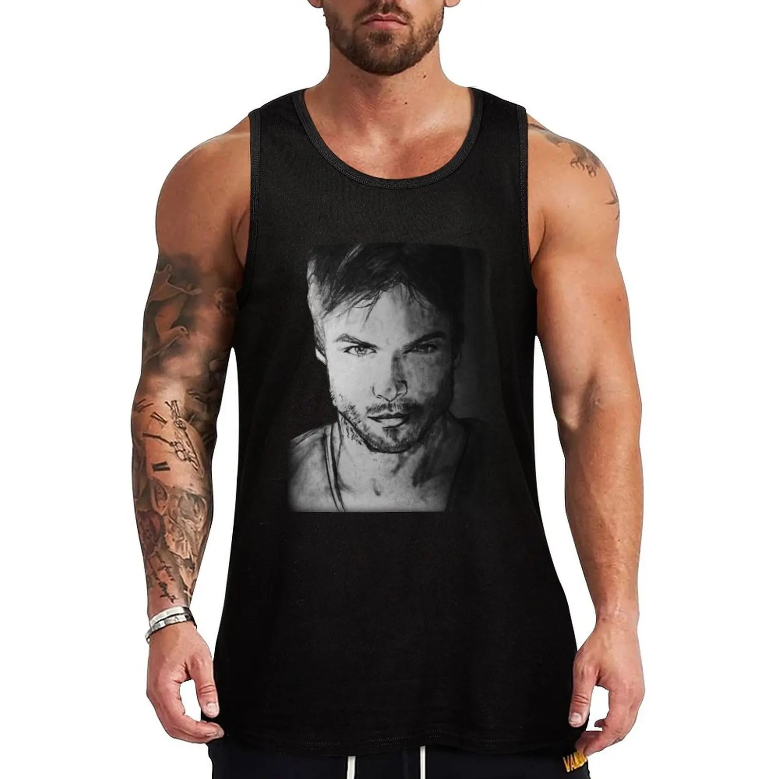 

Ian Somerhalder Tank Top Men's t-shirt Sleeveless top Sleeveless T-shirt