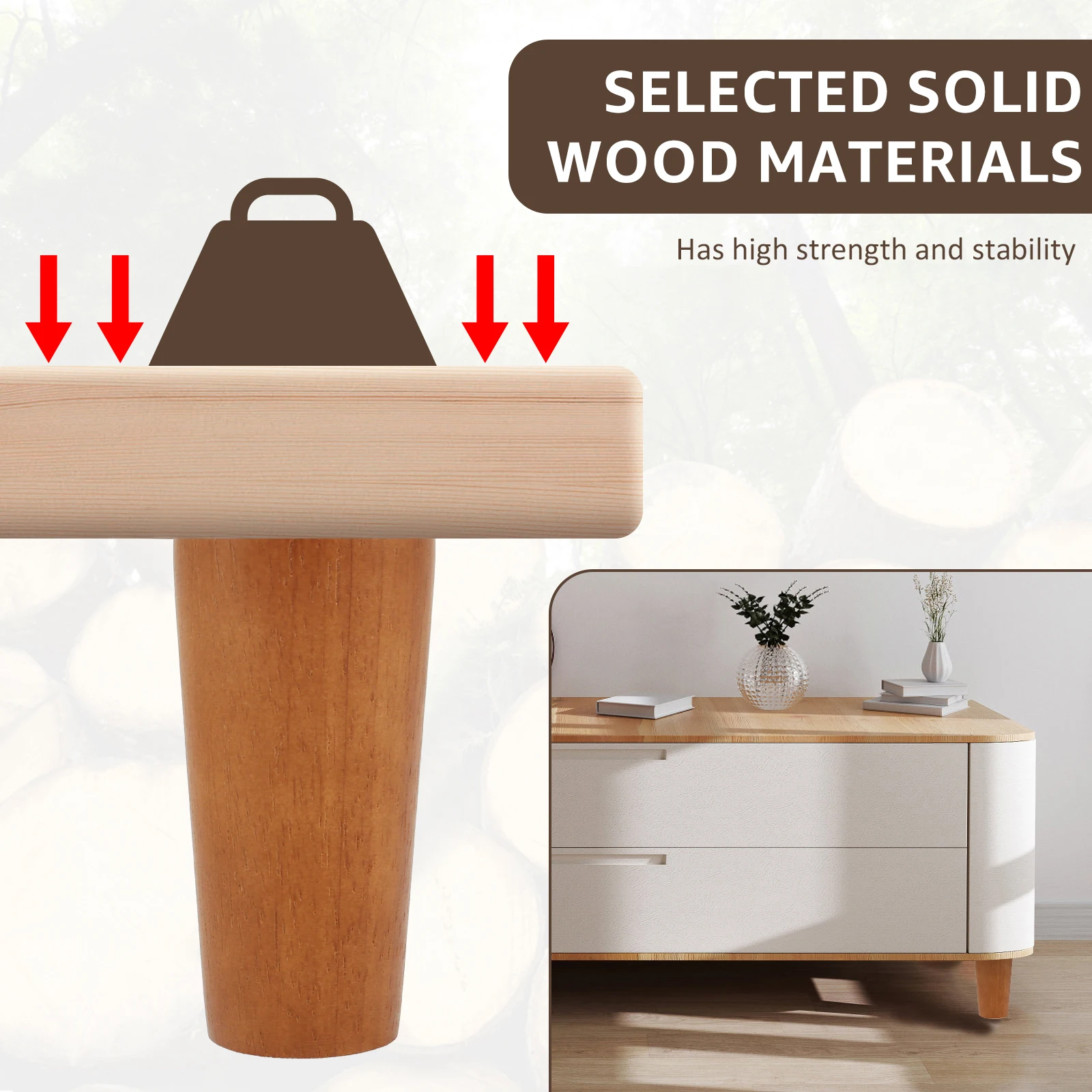 4/8 قطعة أرجل قطع الأثاث الخشبي أرجل أريكة قوية أرجل أريكة صحية أرجل خزانة موثوقة أرجل كرسي متعددة الأغراض لأريكة الخزانة #3