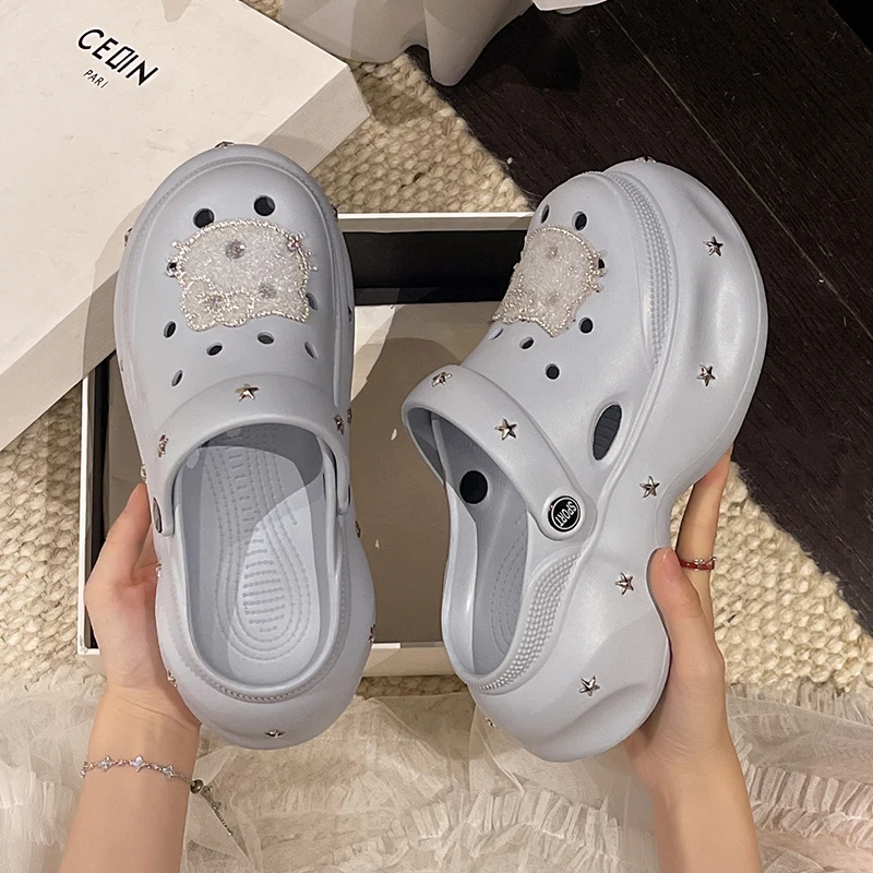 EVA Material Comfortable Women's Sandals Summer Vacation Beach Thick Bottom Casual Slippers Slip-On Anti-Slip Footwear