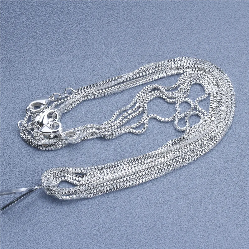 1 Stück 925 Sterling Silber 16-30 Zoll Rolo Bead Figaro Kette Halskette für Männer Frauen 9 Designs Modeschmuck – Detail 5