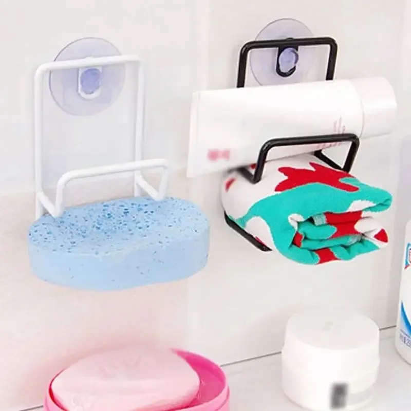 Suction Cups Bathroom Kitchen Sink Storage Organizer Wall Mounted Holder for Sponges, Soaps, Scrubbers Quick Drying Rack