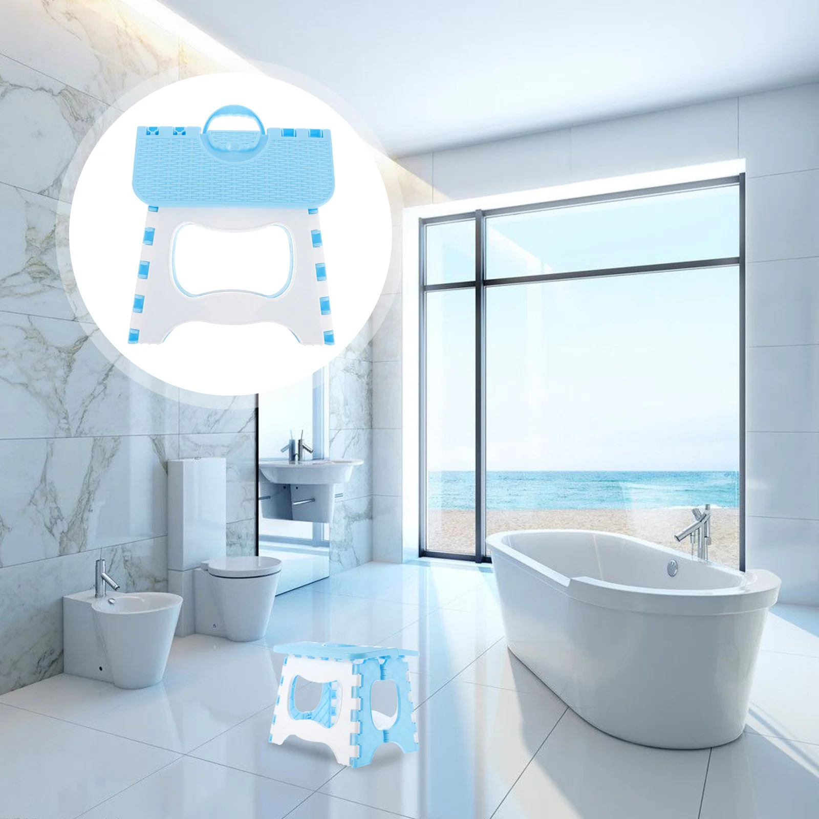 

Folding Step Stool Plastic Portable Outdoor Fishing Stool Strong Durable Kitchen Bathroom Garden Camping Gift For Adults