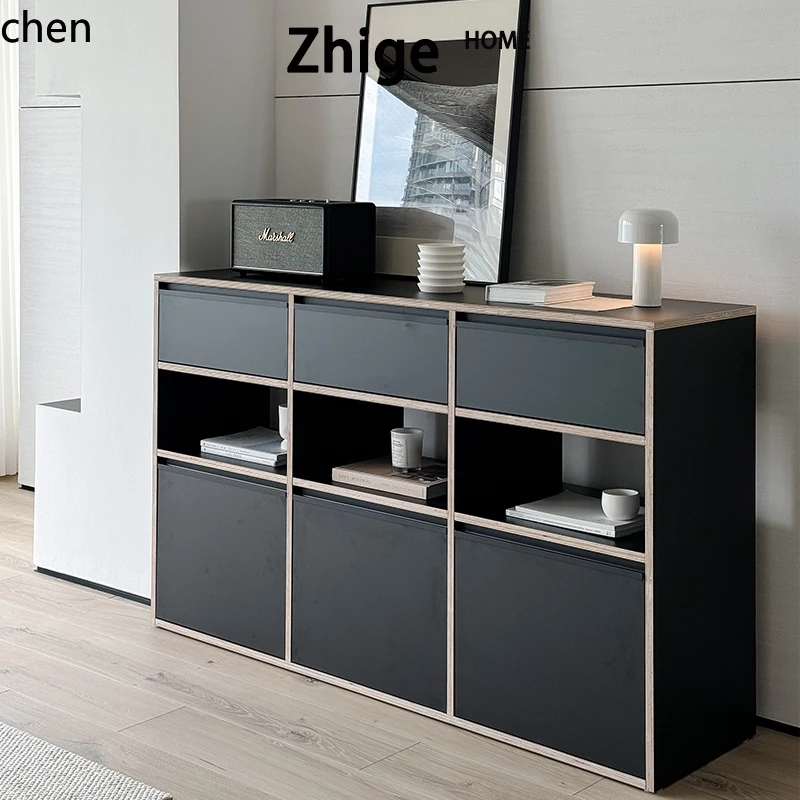 ZML integrated shelf display dining side living room storage decoration bedroom bookshelf medieval cabinet