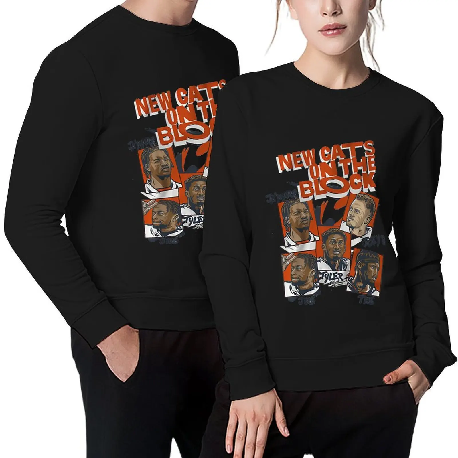 

New cats on the block Pullover men's winter sweater men's sweat-shirt set blouse graphic t shirts men sweatshirts men
