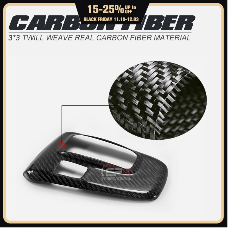 

For Hyundai 2019 On Sonata DN8 Carbon Fiber Gear Surround LHD (Stick on type) Glossy Finish Inner Trim Set Fibre Interior Part