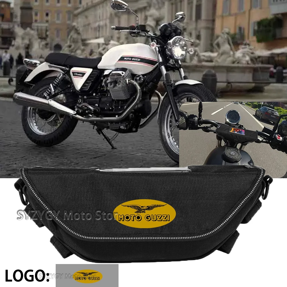 

For MOTO GUZZI V7 V9 V85TT V100 Motorcycle Bag Motorcycle accessory Waterproof And Dustproof Handlebar Storage Bag navigation