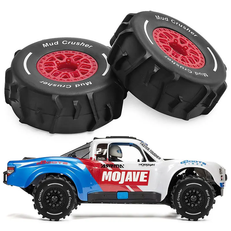4Pcs  Desert Short Course Truck Sand 72mm Tire 12mm Wheel Hex for ARRMA 1/16 MOJAVE GROM
