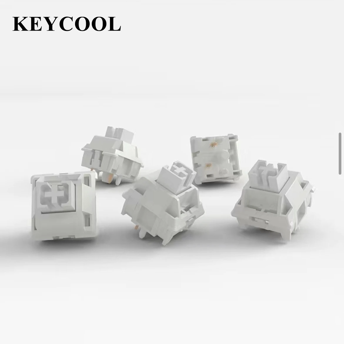 KEYCOOL Walk Snow Switch White HiFi 5 Pins 38g Linear Factory lubrication Switches Mechanical Keyboard POM MX Switch 21mm Spring