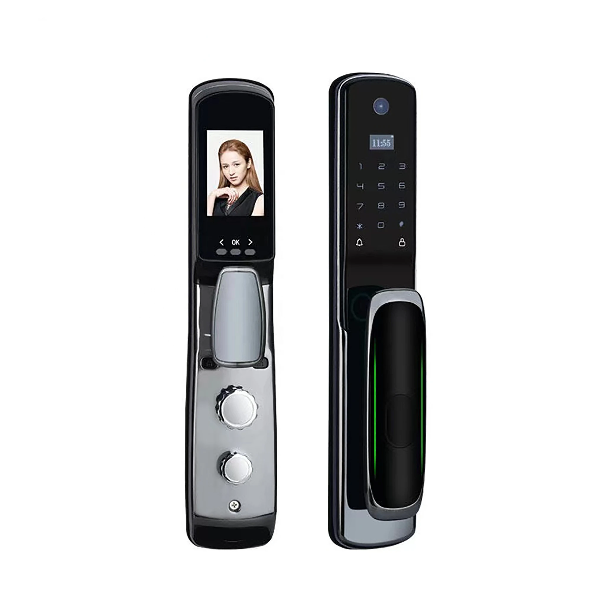 Fingerprint Password Smart Door Lock Security Anti-Theft Lock With Peephole Video Camera