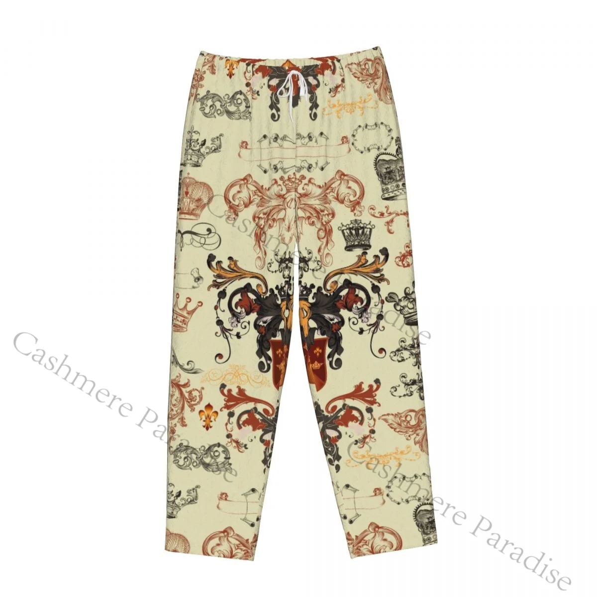 Luxurious Flowers Flannel Pajama Pants for Women Soft Warm Sleep Pants with Elastic Waistband