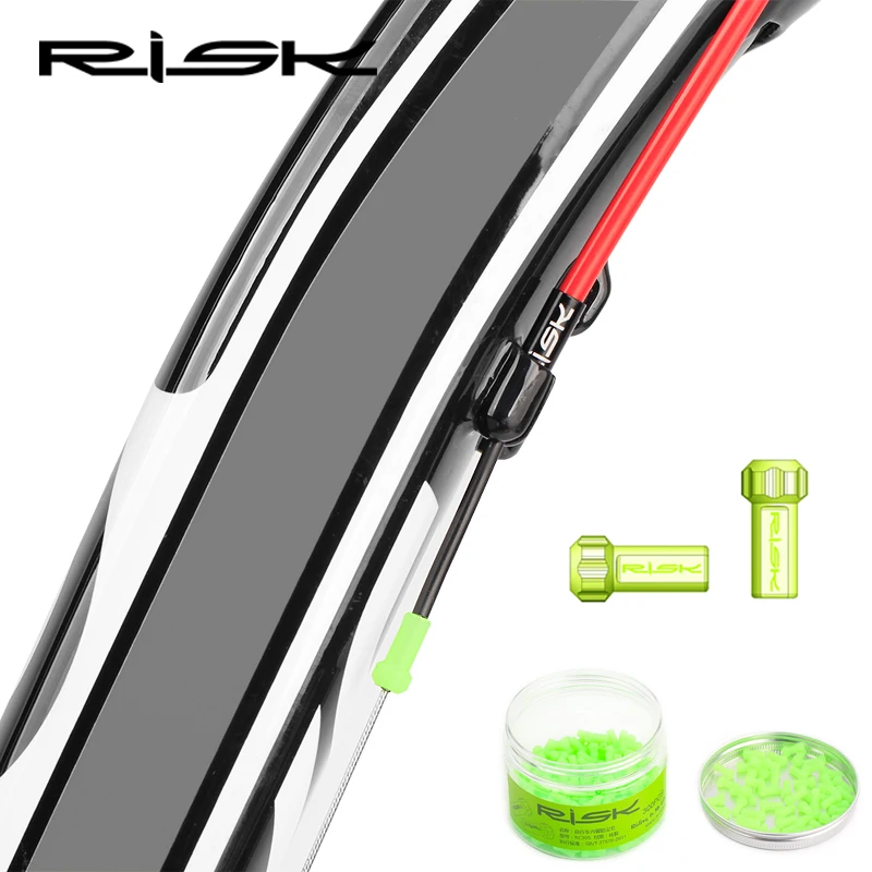 10PCS RISK MTB Road Bike Bicycle Protective Slick Lube Liner Catheter Dustproof Plug Dust Cover For Shift Brake Inner Line Cable