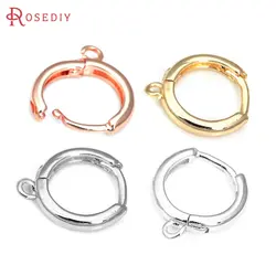 20PCS 11.5MM 18K Gold Color Silver Color Brass Round Circle Loop Earrings Hoops Jewelry Making Supplies Diy Findings Accessories