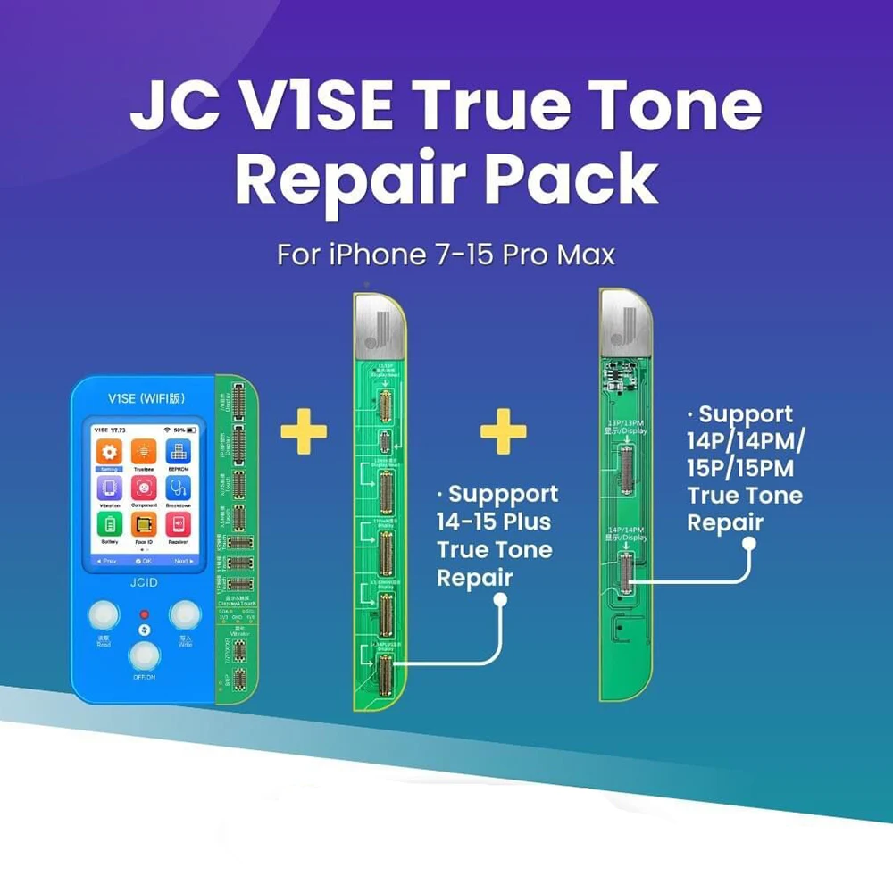 JCID JC V1SE True Tone Board pour iPhone 15Pro 12 13 14 PRO MAX, copie d\'écran d\'origine, récupération d\'affichage, document d\'origine, lecture et