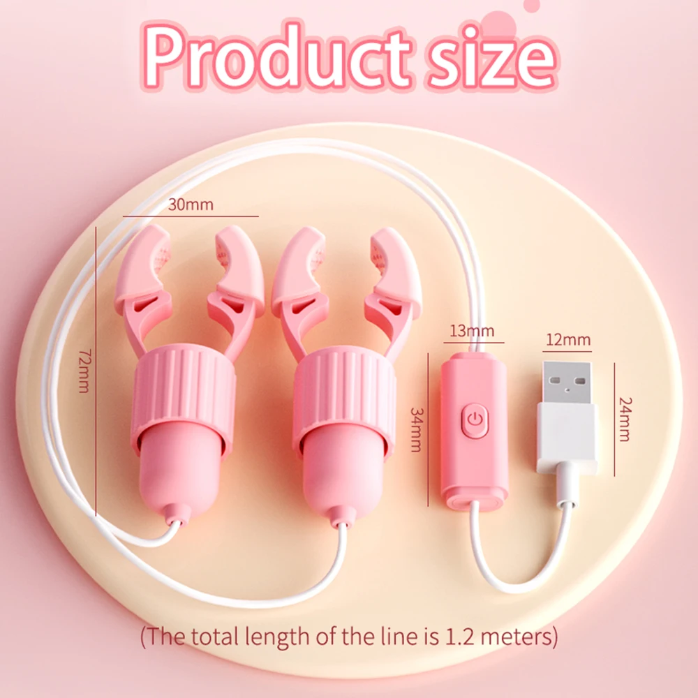 Nipple Vibrator Vibrating Clamps Clitoral Clip Breast Massage Clitoral Stimulation Masturbator Female Sex Toy for Women Adult18+