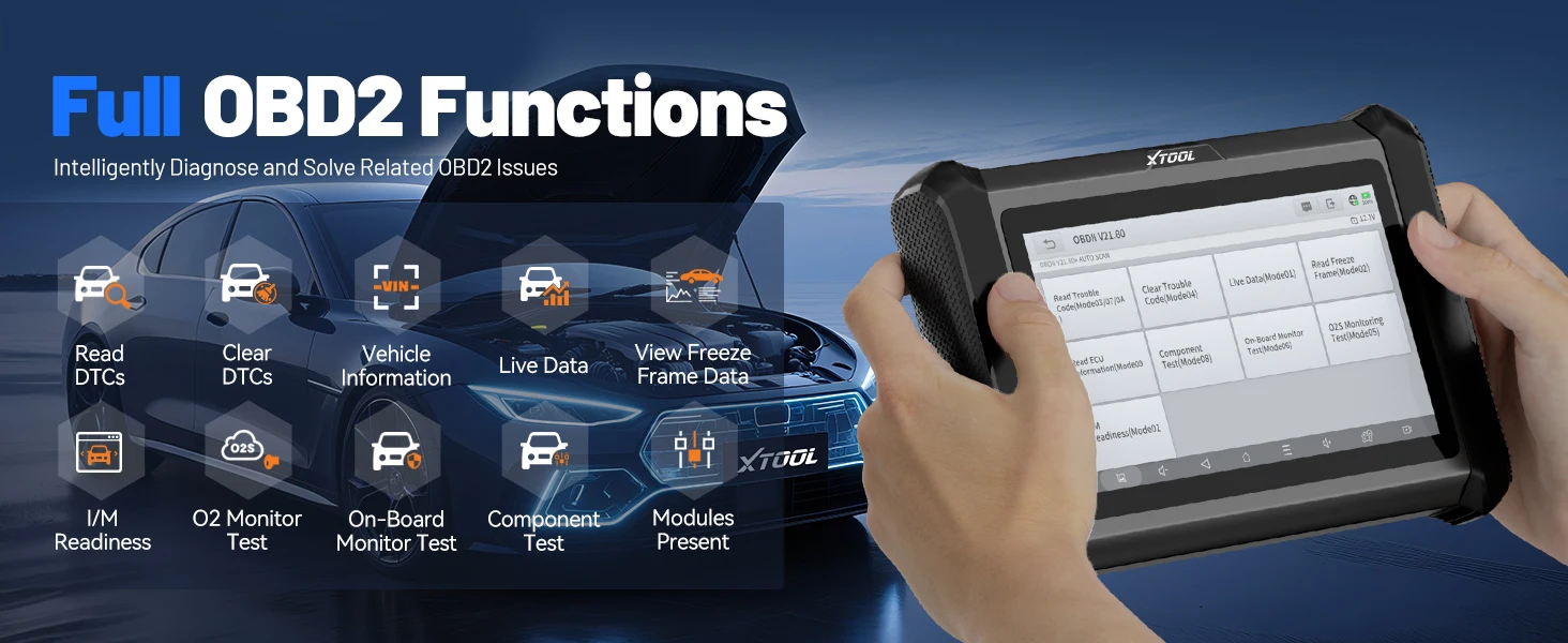 XTOOL X100 PADS Key Programmer Read/Write IMMO Chip Programming Smart Key Car Diagnostic Tool Automotive Scanner CANFD DOIP FCA