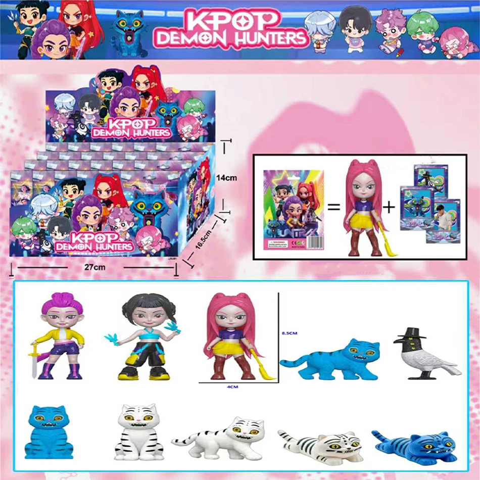 New Kpop Demon Hunters Figure Series Blind Box Derpys Tiger Rumi Mira Zoey Sussy Mini Figurine Phone Decor Model Christmas Gift'