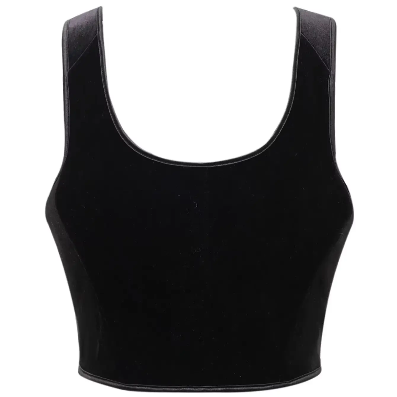 Women's Black Velvet Corset Square Neck Lace-Up Bustier Top with Wide Bow Strap And Side Zipper Structured Gothic Style