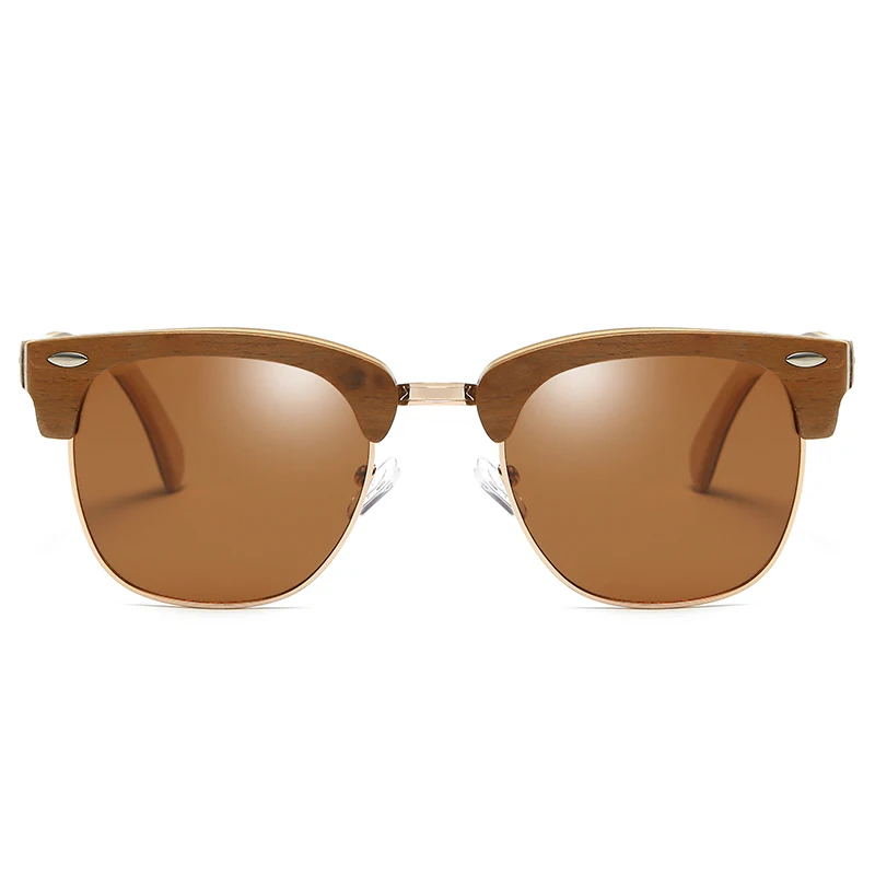 

XSW Half Wooden Sunglasses Men Women Brand Designer Glasses Mirror Bamboo Sun Glasses Fashion Gafas Oculos De Sol UV400