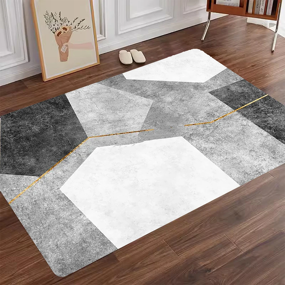 Living Room Diatomite Bath Mats Bathroom Absorbent Anti Slip Floor Mat Foot Carpet Quick Dry Shower Gray Rug Doormat Washable