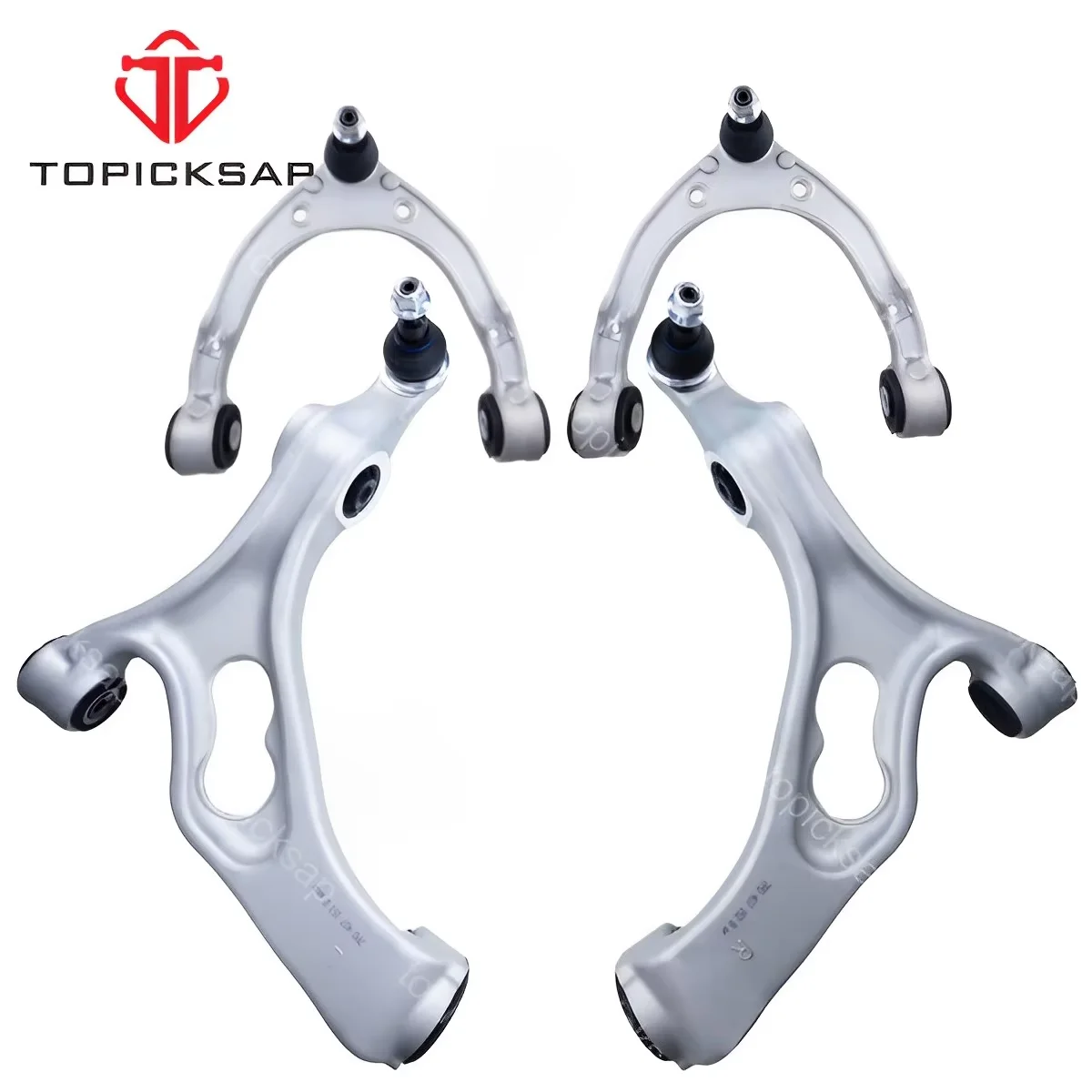 

TOPICKSAP 4pcs Front Upper Lower Control Arm Kit for Porsche Cayenne 958 92A Volkswagen Touareg 7P5 2010-2018 7P0407151B