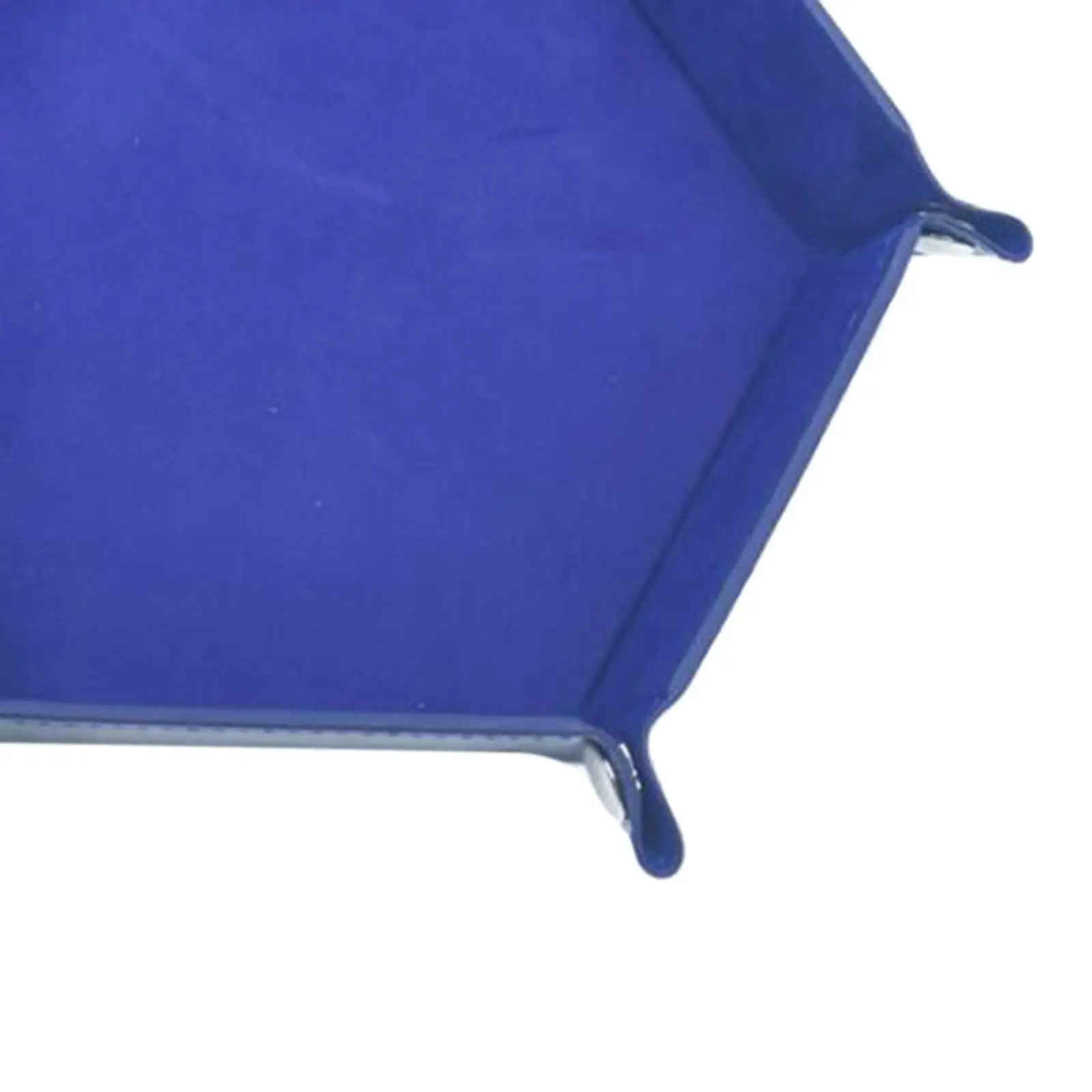 Large Dice Roll Tray PU Leather Foldable Hexagon Organizer for Candy Keys and Tabletop Roleplaying Games