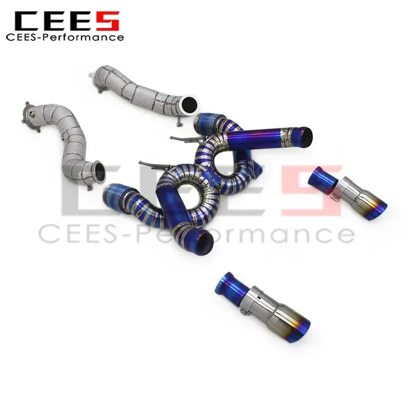

cees Full Exhaust Catback Exhaust Pipe for (2018-2022) Mclaren 720S 4.0 Without Catalyst Downpipe Valved Sport Exhaust System