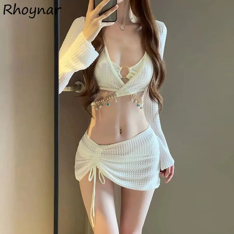 Effen bikinisets Dames Zomer Sexy Dames Elegant Temperament Kriskras Koreaanse stijl Eenvoudig Trendy Mode Prevalent Zacht