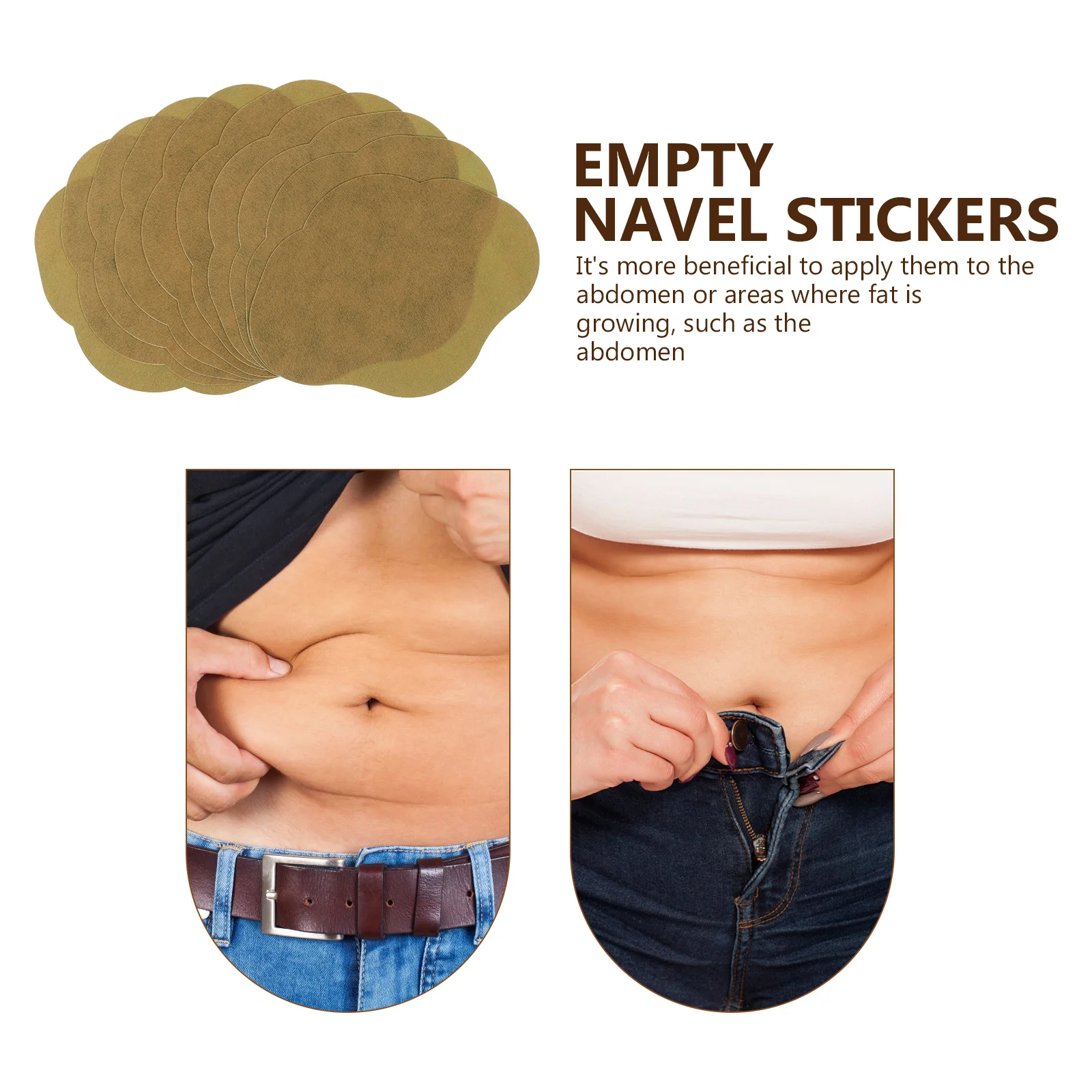 

10 Sheets Empty Navel Patches Portable Lightweight Slimming Stickers Household Slimming Supply Safe Practical Accessory