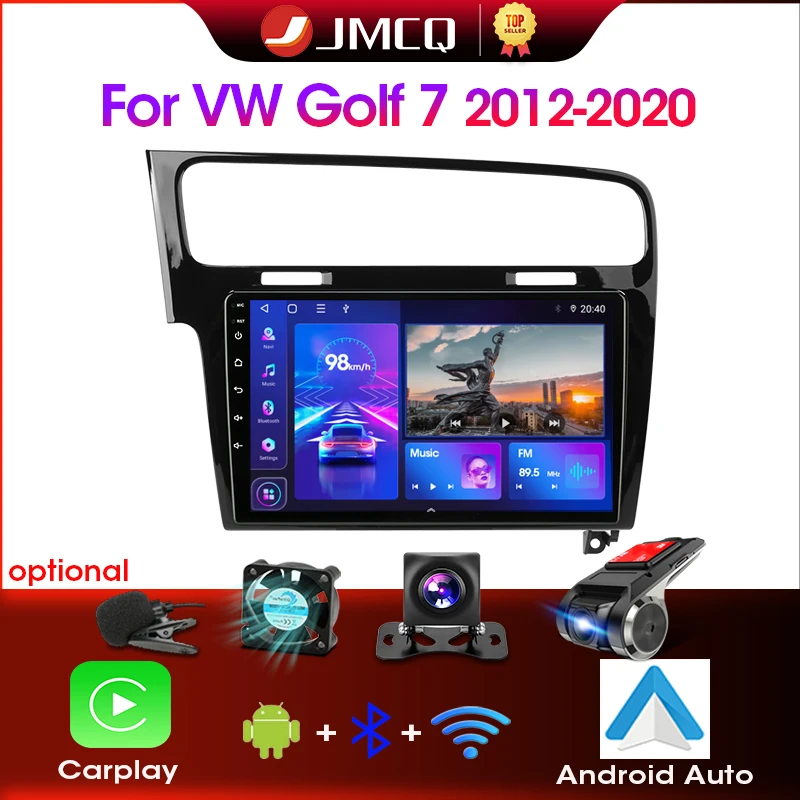 JMCQ 2Din Car Radio Multimedia Player For Volkswagen VW Golf 7 MK7 GTI 2013-2017 Android GPS Navigation Stereo Head Unit Carplay