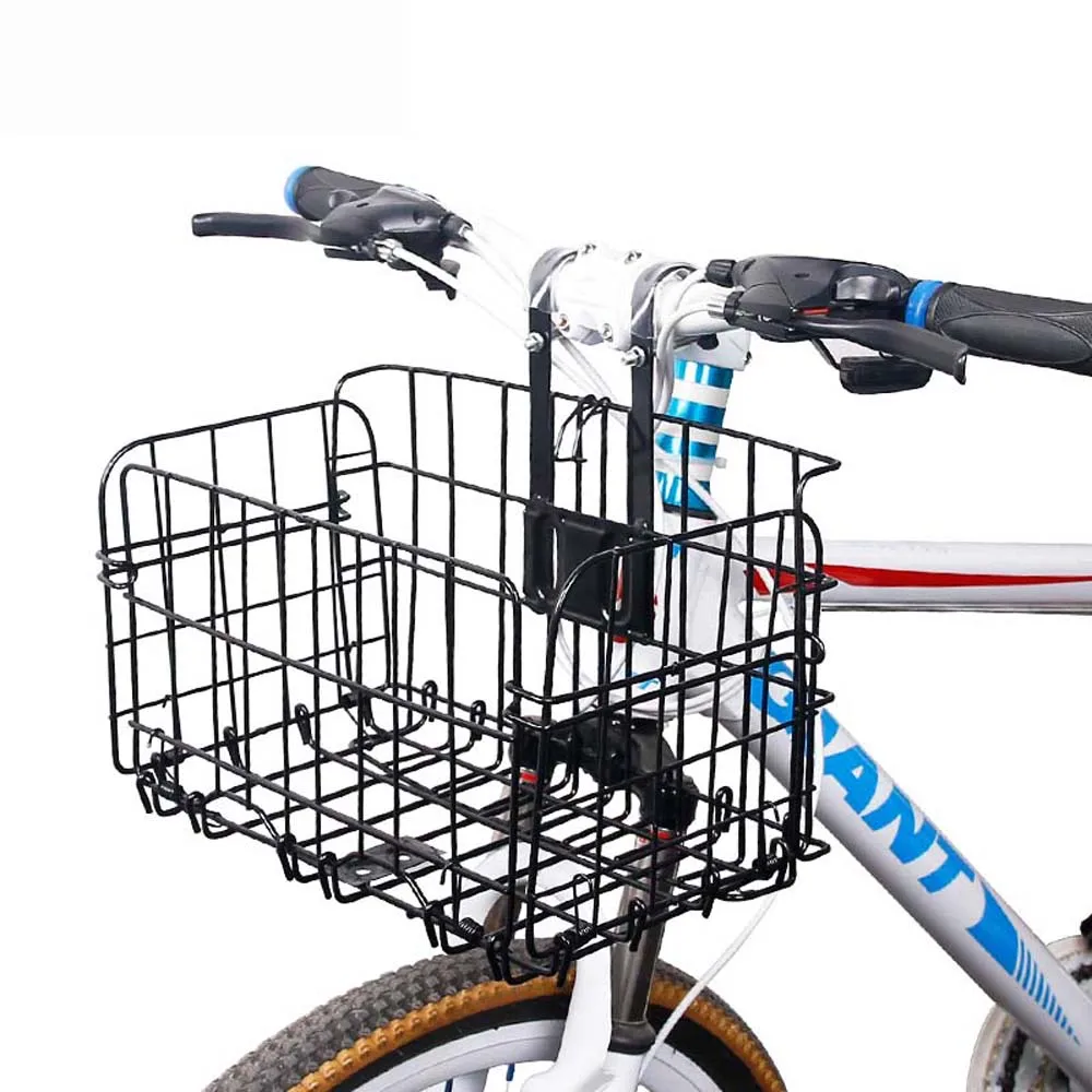 Bicycle Metal Bracket Foldable Bike Cycling Luggage Rack Bike Panniers Bike Basket Front Rear Basket