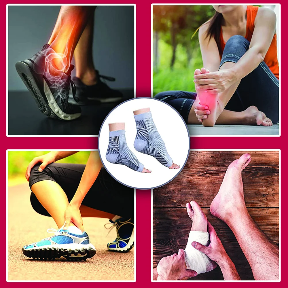 Calcetines tobilleros antifatiga para hombre y mujer, calcetín tobillero de compresión para correr, ciclismo, baloncesto, deportes al aire libre, 1