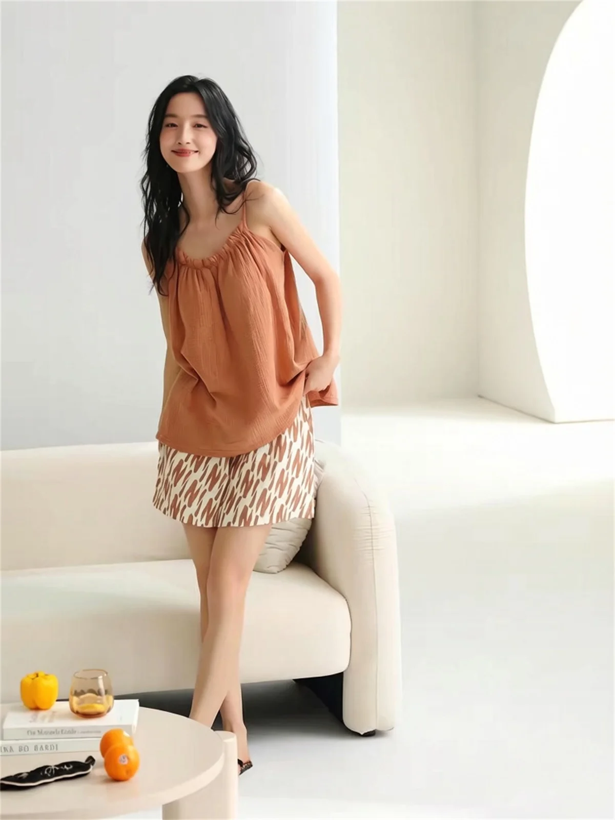 Summer Thin Cotton Linen Camisole Fashion Sling Tops Harajuku T-shirt Women Casual Spaghetti Strap Top Large Size Sleep Wear