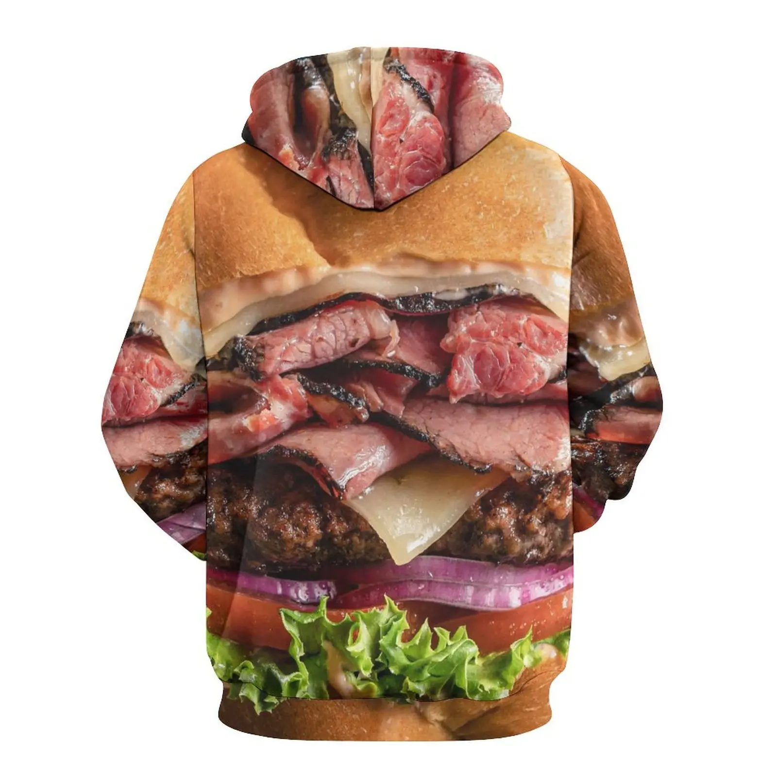 Hamburger Fries Food 3D Print Funny Hoodie Men Women Casual Hoodies Oversized Hoody Pullover Hooded Sweatshirts Kid Top Clothing