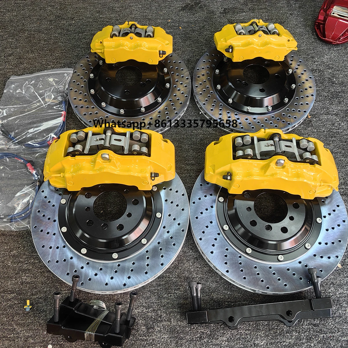 

2025 New Yellow 18Z Large Brake Kit 6 Piston Caliper 6 Pot Modified Brake Caliper,front 380mm for E63 E60 E93 F32 M3