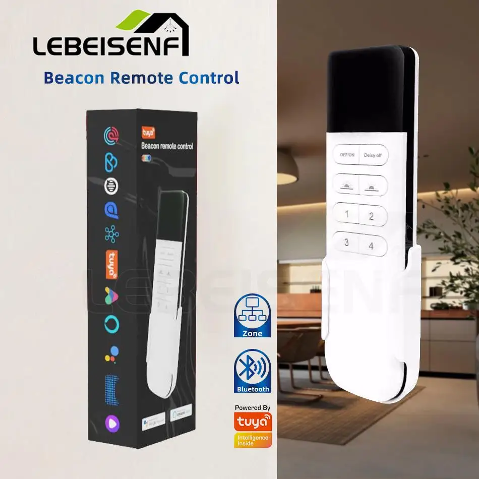 Neue Bluetooth-Beacon 2,4g 4 Zonen 8-Tasten-HF-Funkfernbedienung für Smart Tuya LED-Streifen Licht Wifi Dimmer Gruppen Controller