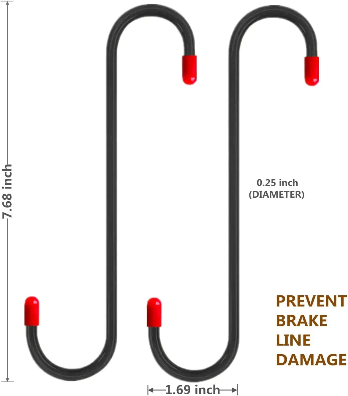 ハンガーフック付きオートブレーキキャリパーツール、レッドチップ - 男性、お父さんへの車修理ギフト